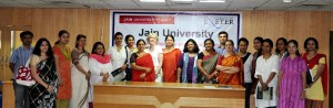 Dr. Jo Gill and Dr. Choodamani Nandagopal with faculty and research students of Cultural Studies