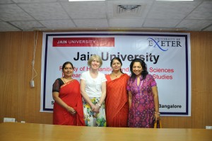 Dr. Soumya Manjunath Chavan extreme left, Dr. Jo Gill, centre, Dr. Choodamani Nandagopal,and Vivienne Fenando